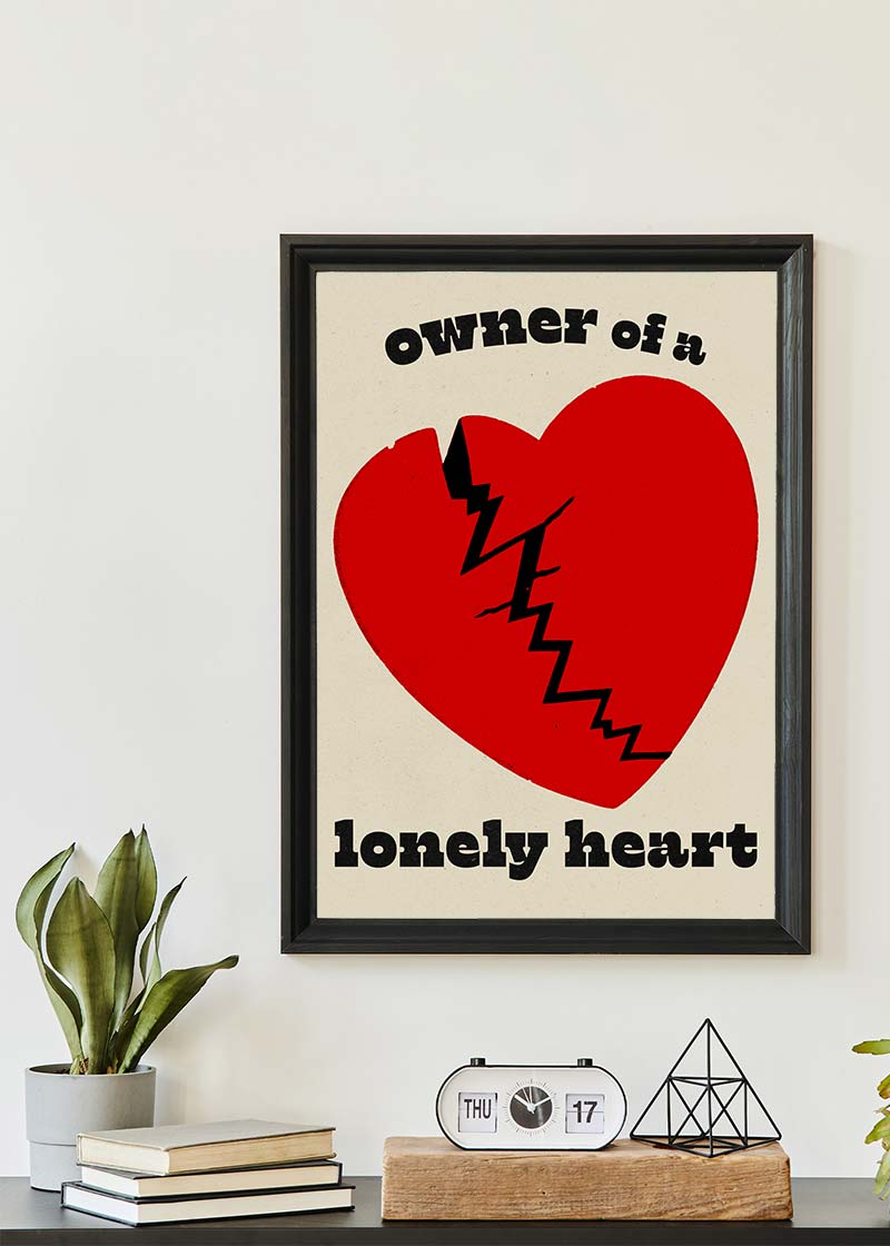 Owner Of A Lonely Heart Lyrics Poster InkAndDrop   1041 Portmock4 