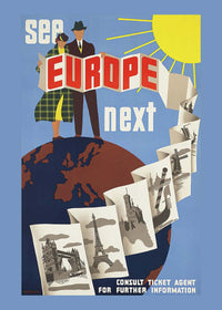 See Europe Vintage Travel Poster