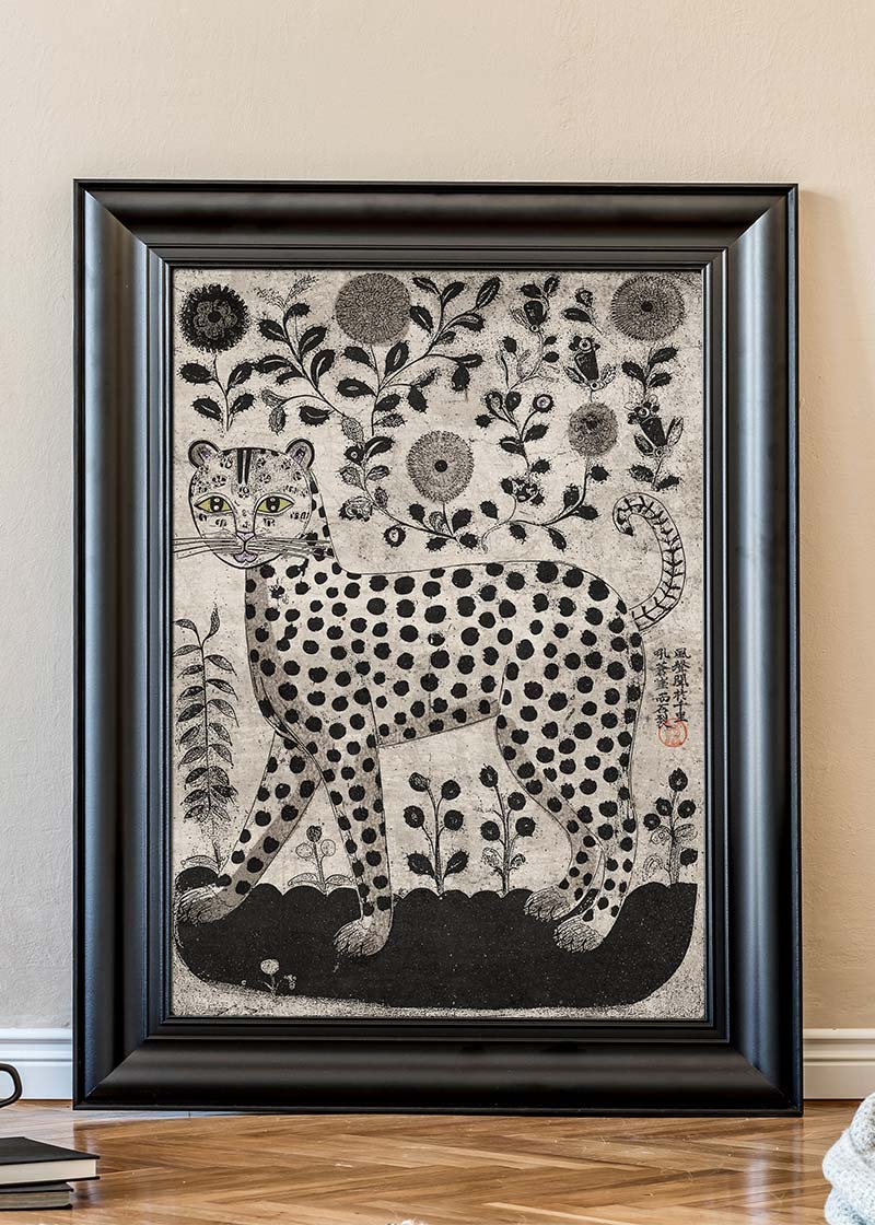 Leopard Print, Leopard art print, store Wildlife Art, Black and White Print with FREE SHIPPING