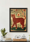 Folk Art Style Leopard Print