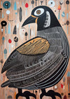 Folk Art Style Bird Print