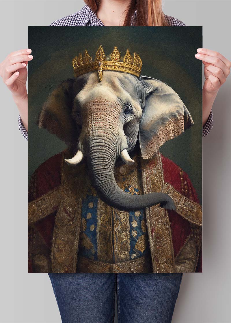 Elephant Animal Portrait Print