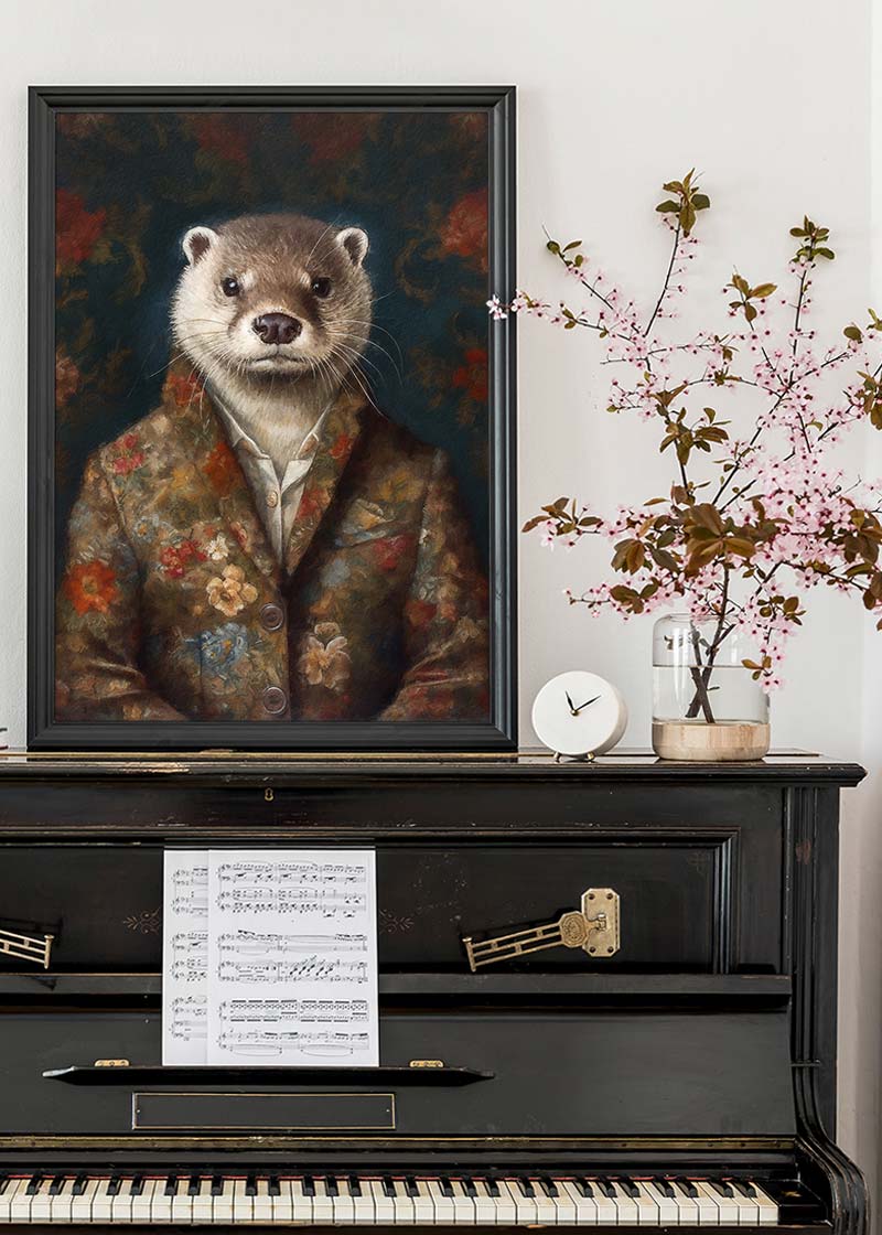 Otter Animal Portrait Print