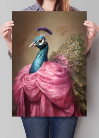 Peacock Animal Portrait Print