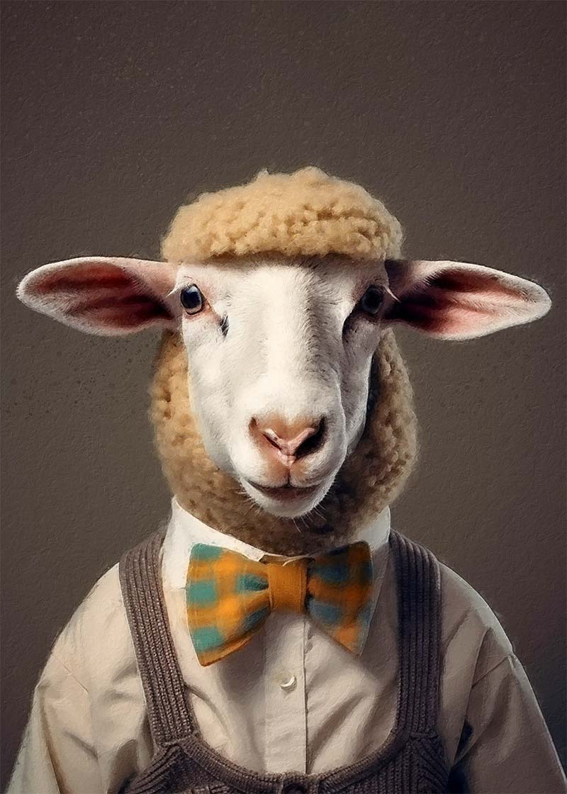 Sheep Animal Portrait Print