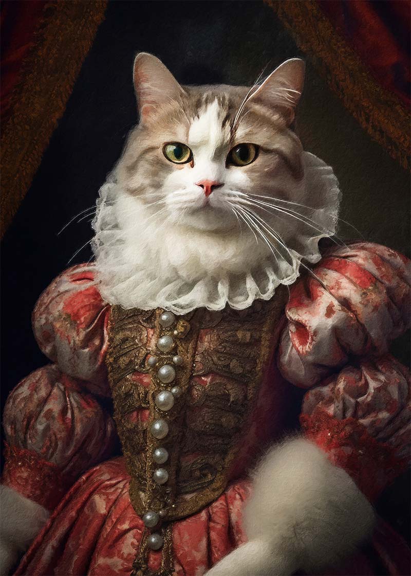 Shorthair Cat Animal Portrait Print