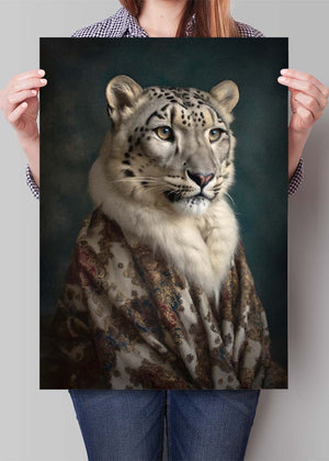 Snow Leopard 1 Animal Portrait Print