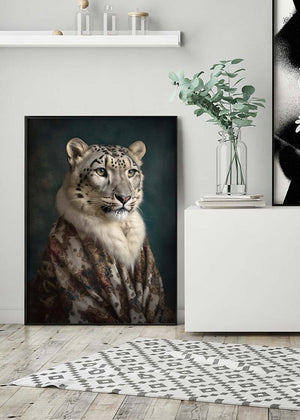 Snow Leopard 1 Animal Portrait Print