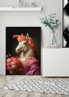 White Horse Animal Portrait Print