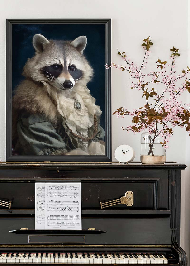 Raccoon Animal Portrait Print