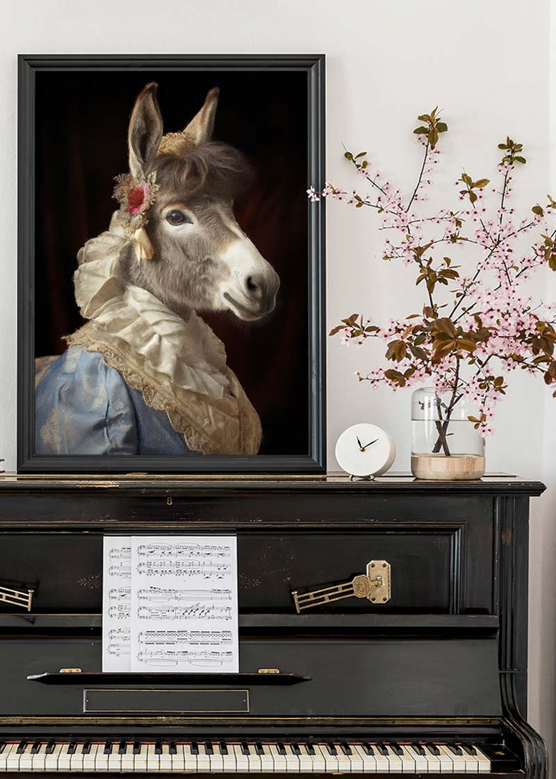 Donkey Animal Portrait Print