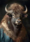 Bison Animal Portrait Print