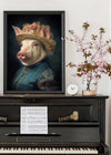 Pig Lady Animal Portrait Print