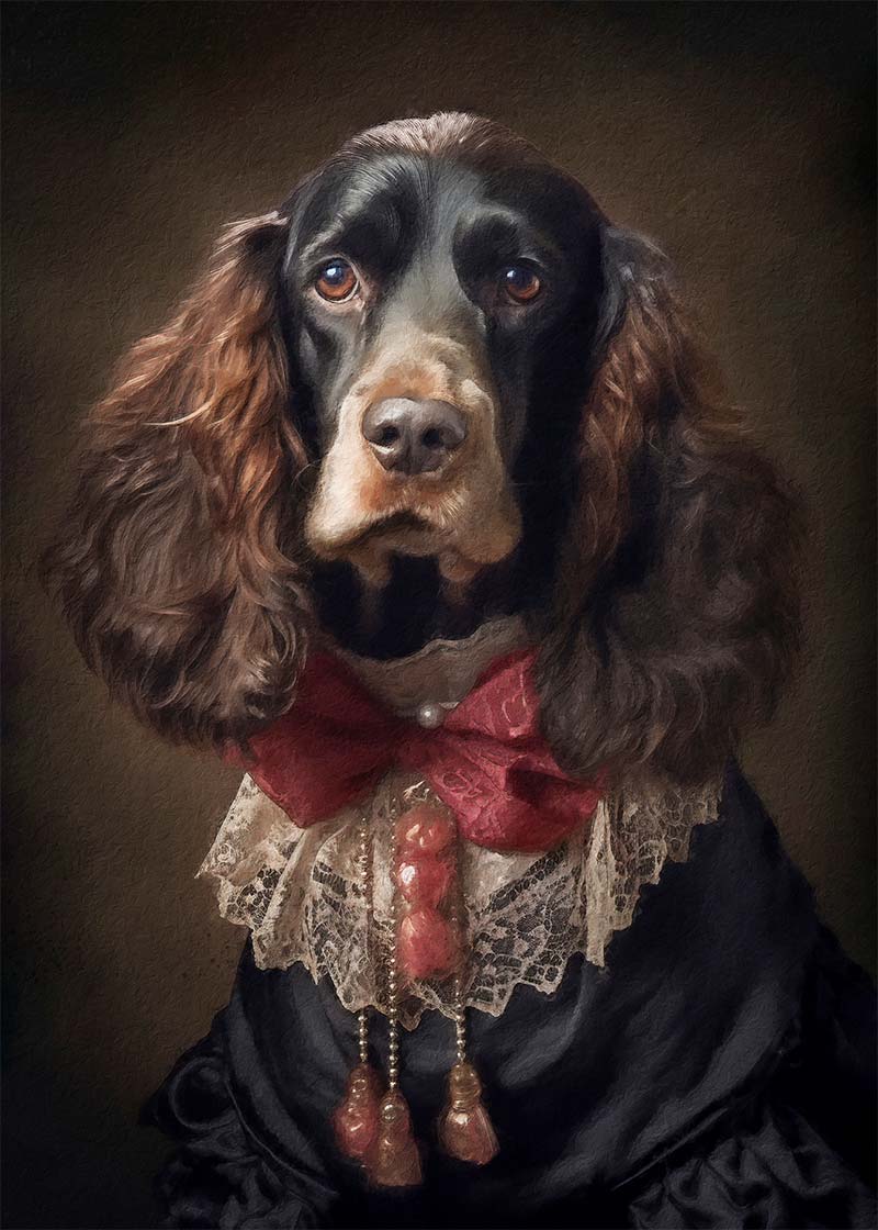 Brown Cocker Spaniel Portrait Print – InkAndDrop