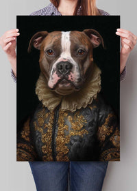 Staffordshire Bull Terrrier Staffy Dog Portrait Print