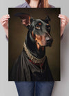 Doberman Dog Portrait Print