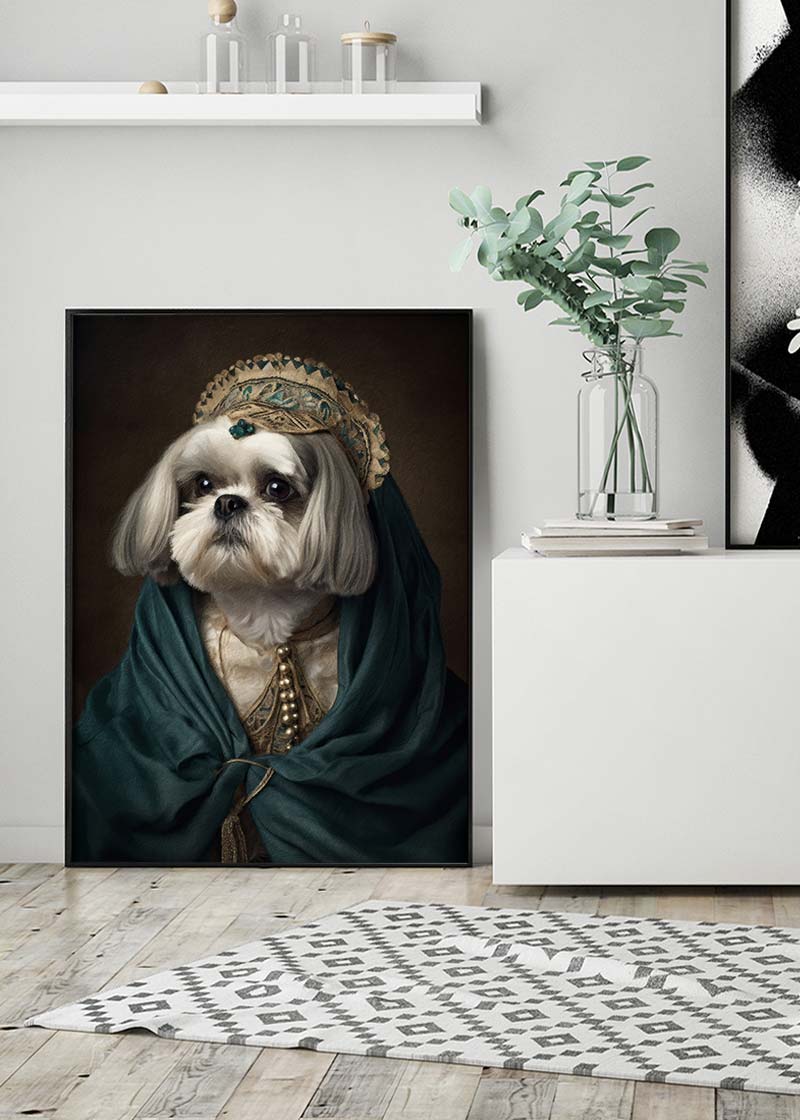 Shih Tzu Dog Portrait Print