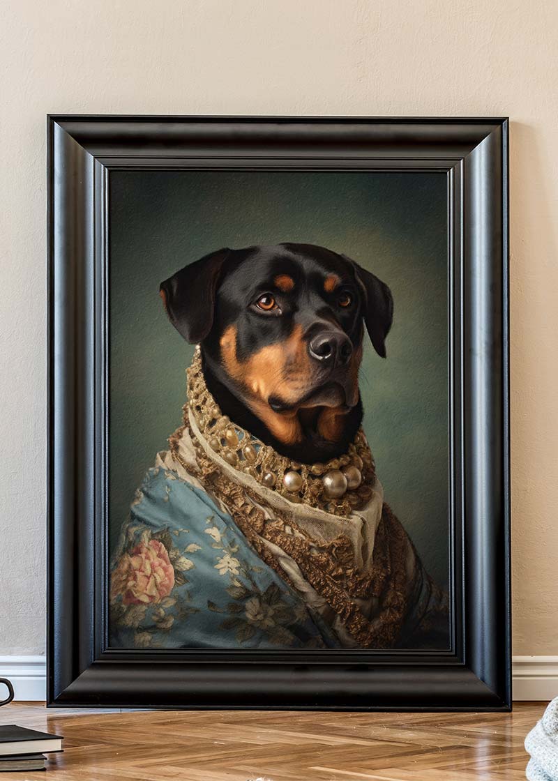 Rottweiler Dog Portrait Print – InkAndDrop