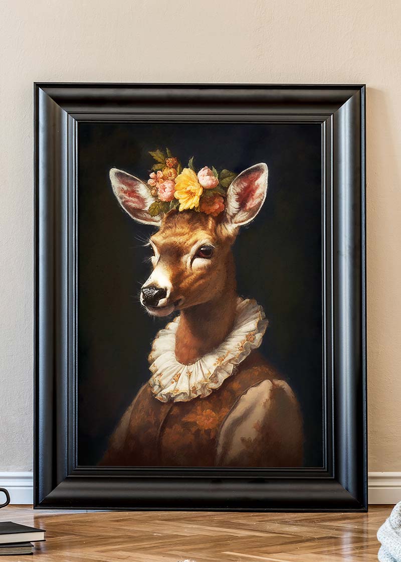 Clearance - Deer Lady Portrait 50x70cm