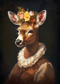 Deer Lady Portrait Print