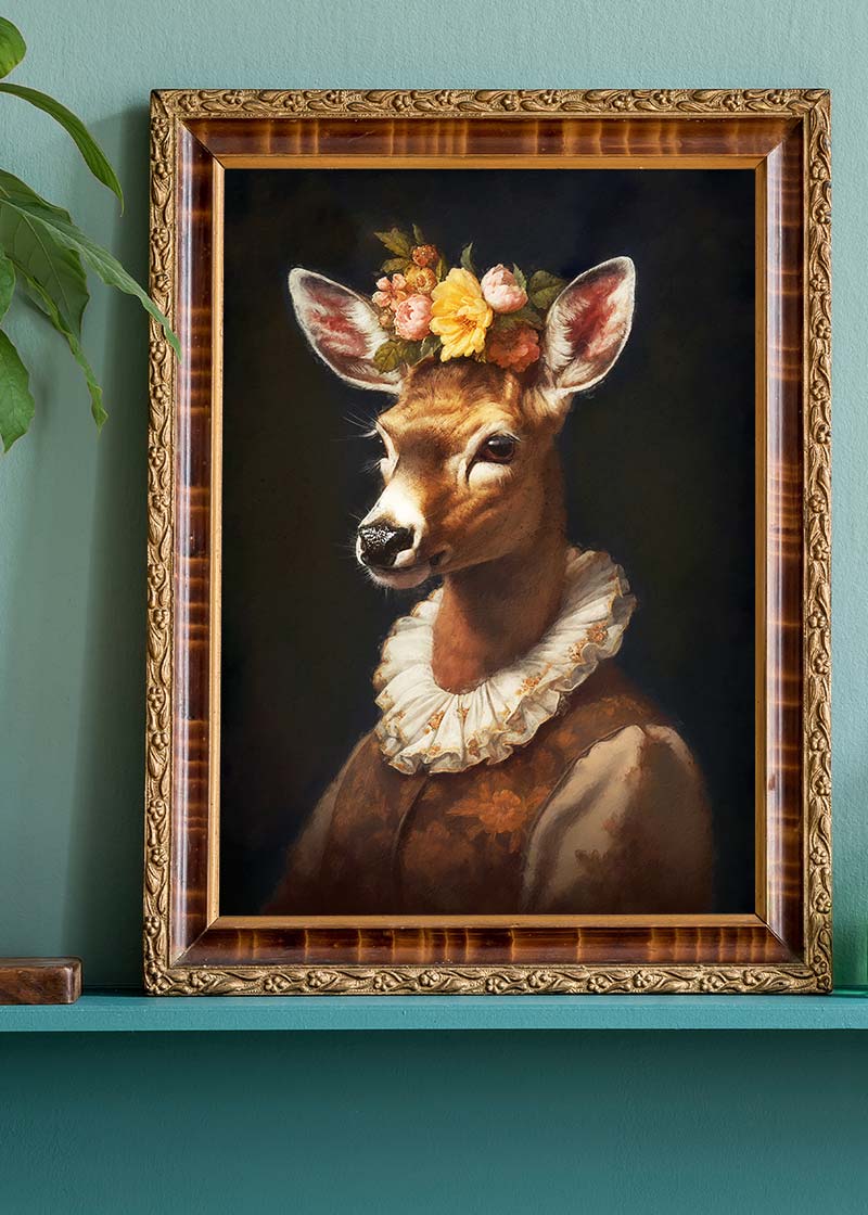 Deer Lady Portrait Print – InkAndDrop