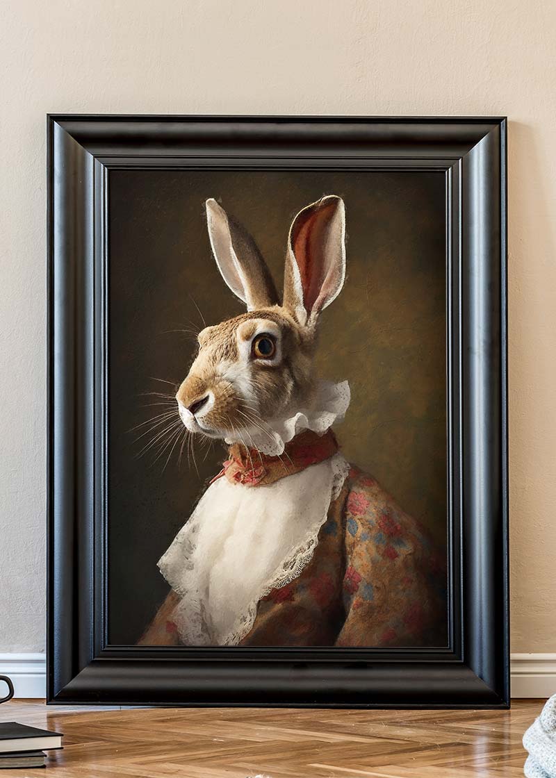 Hare Lady Portrait Print