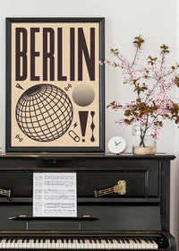 Berlin Abstract Style Music Type Print