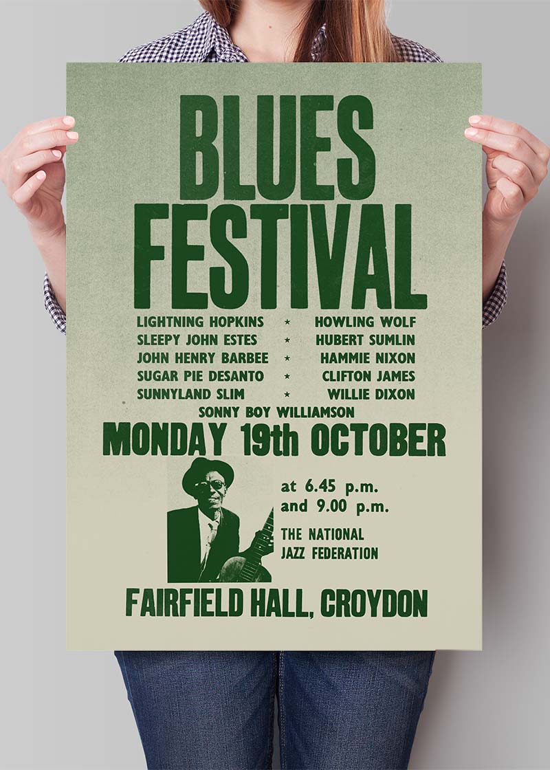 Blues Festival Music Concert Poster Print