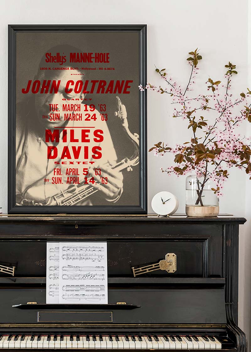 John Coltrane Miles Davis Music Poster Print