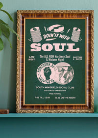 Northern Soul Motown Music Poster Pink Print