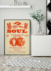 Northern Soul Motown Music Poster Orange Print