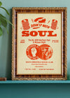 Northern Soul Motown Music Poster Orange Print