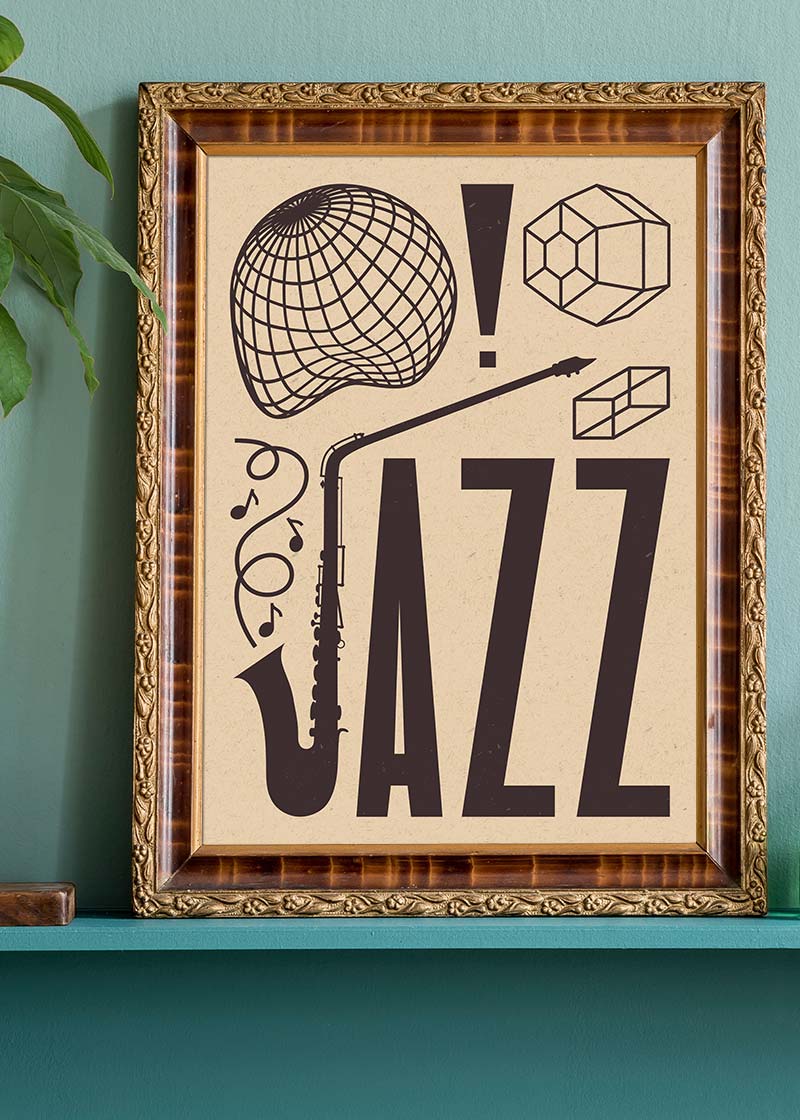 Jazz Abstract Style Type Print