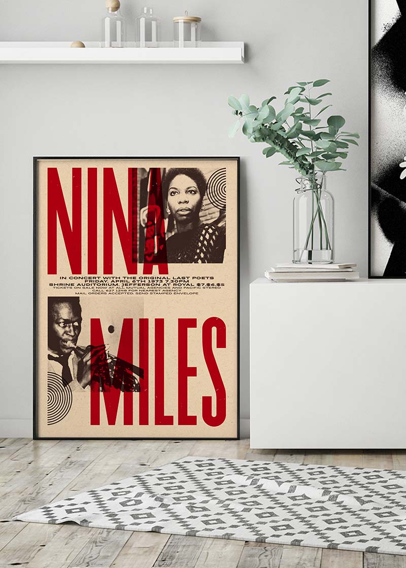 Nina Simone & Miles Davis Concert Print