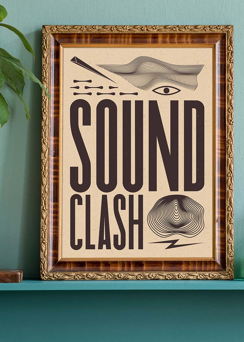 Soundclash Abstract Style Type Print