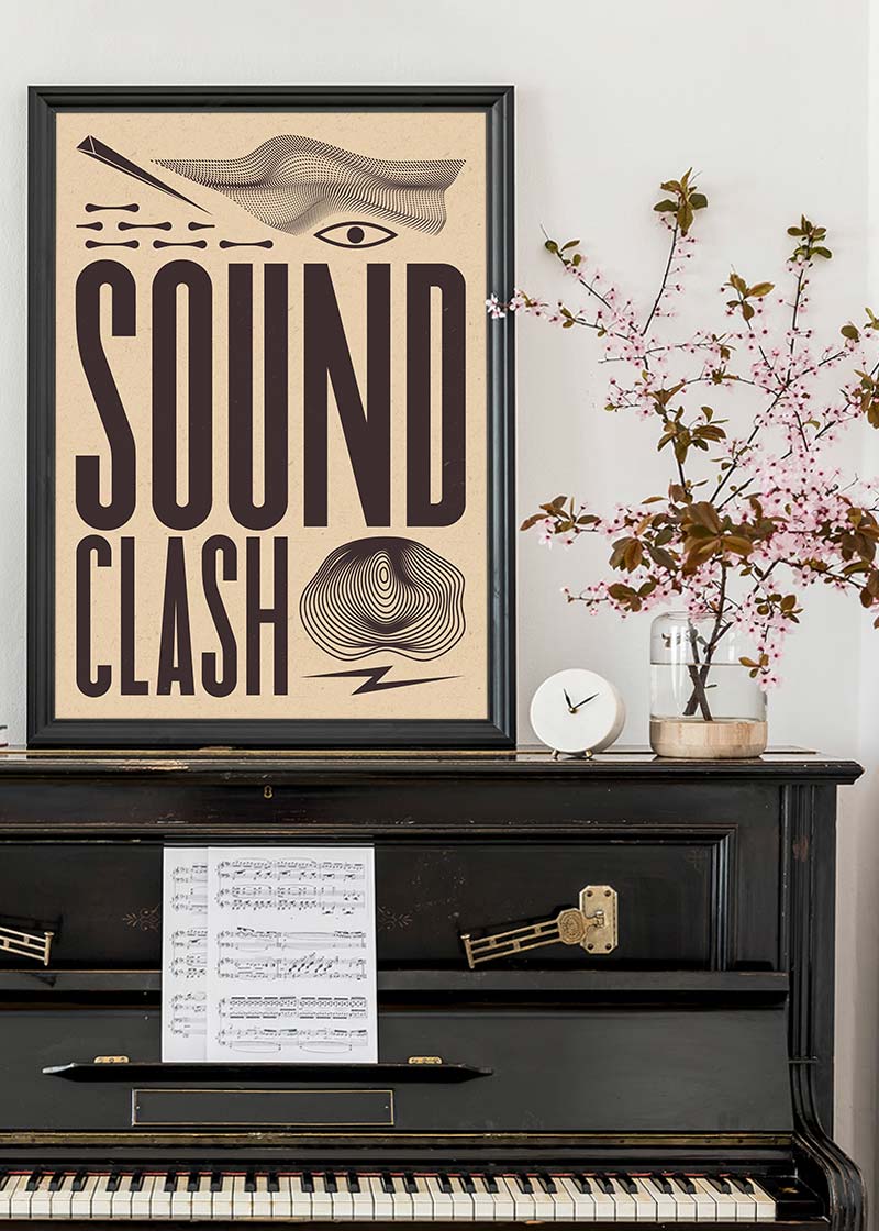 Soundclash Abstract Style Type Print