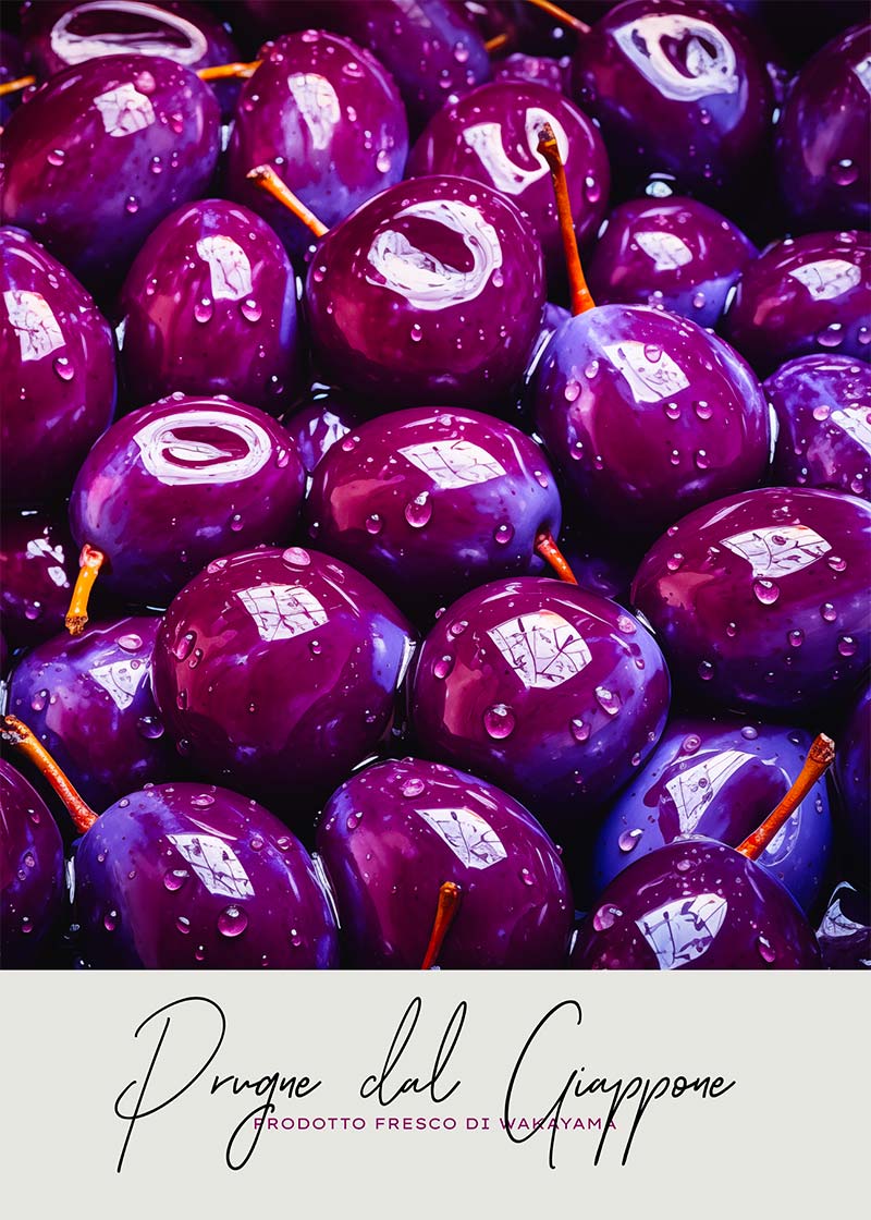 Glossy Plums Fruit Print