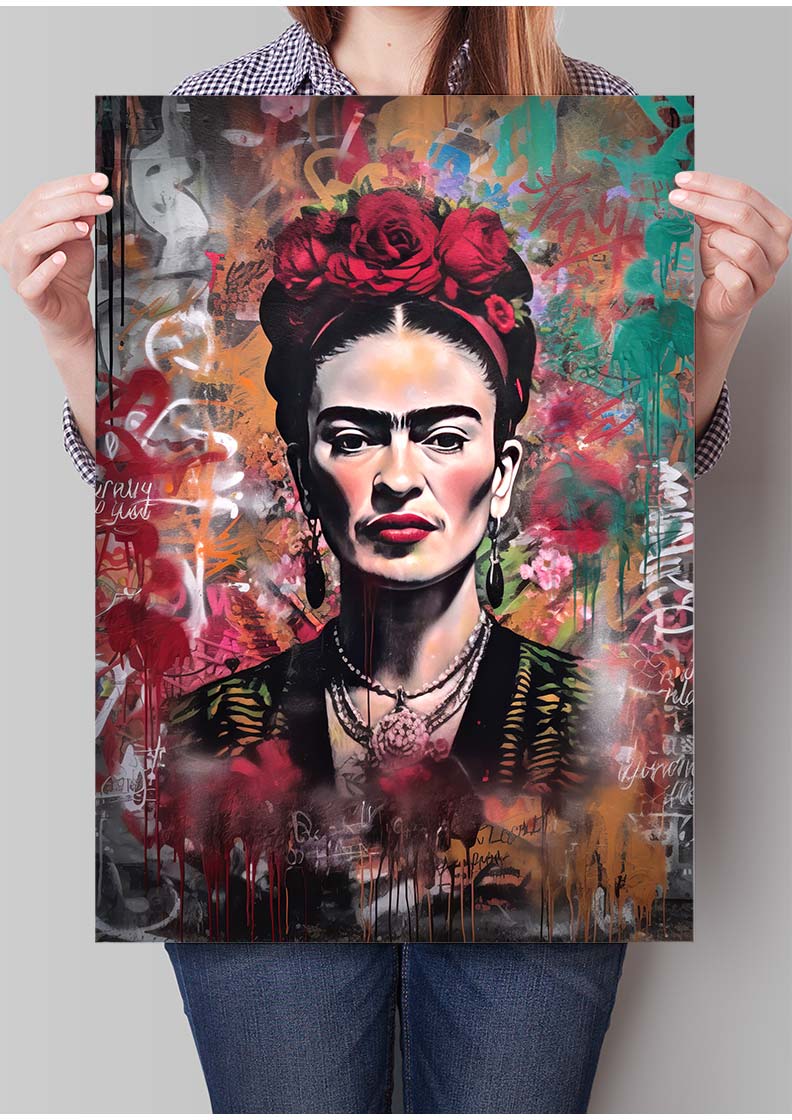 Frida Kahlo Graffiti Stencil Print
