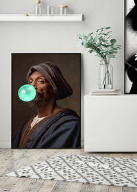 Snoop Dogg Blowing Bubblegum Portrait Print