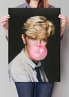 David Bowie Blowing Bubblegum Portrait Print