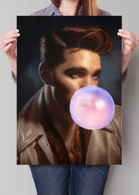 King of Rock 'n' Roll Bubblegum Portrait Print