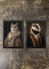 2 Prints & Frames - OWL & BADGER
