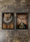 2 Prints & Frames - Leopard & Stag 1