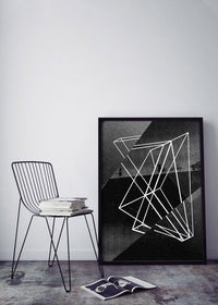 Abstract Angles 1 - Black and White Print
