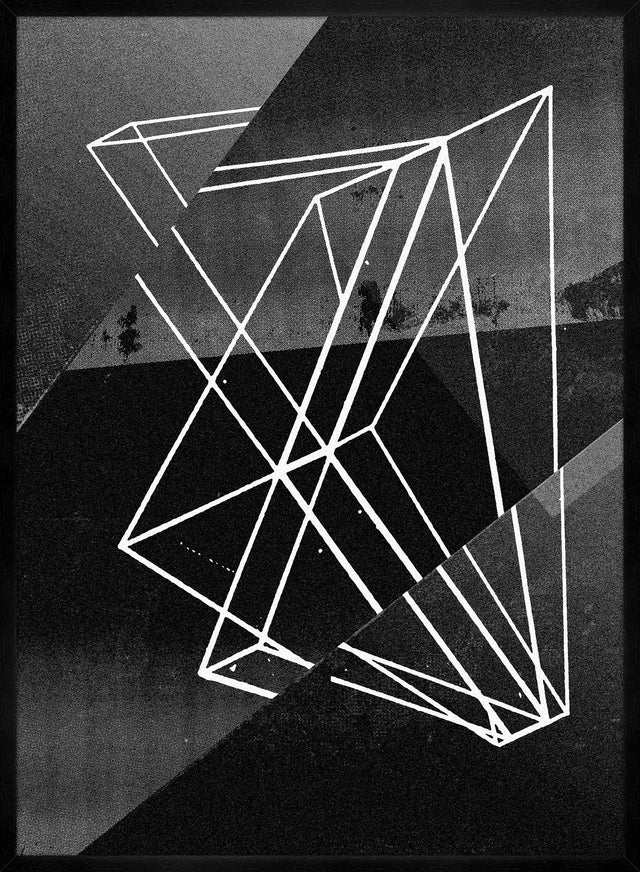 Abstract Angles 1 - Black and White Print