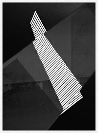 Abstract Angles 2 - Black and White Print