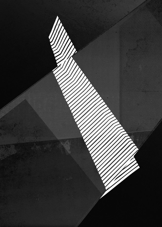 Abstract Angles 2 - Black and White Print