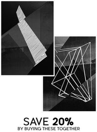 Abstract Angles BW Print Bundle