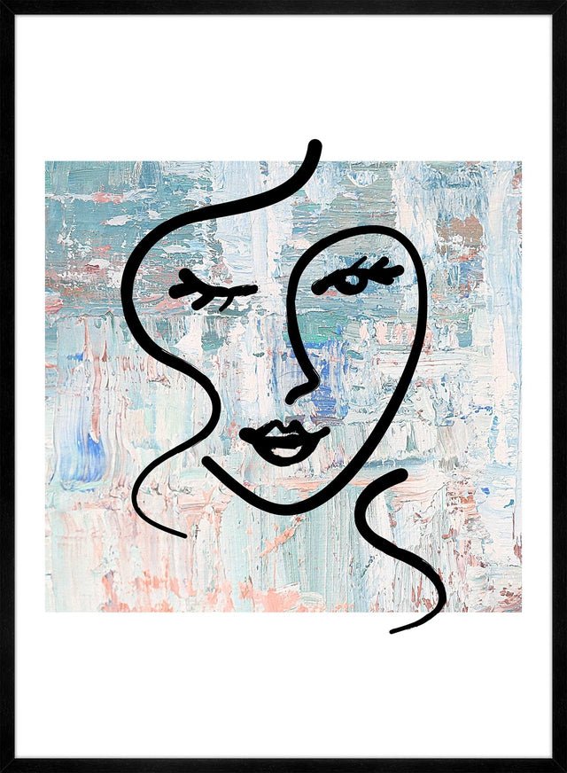 Abstract Brush Painted Face Light