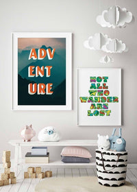 Adventure Typography Mountains Print